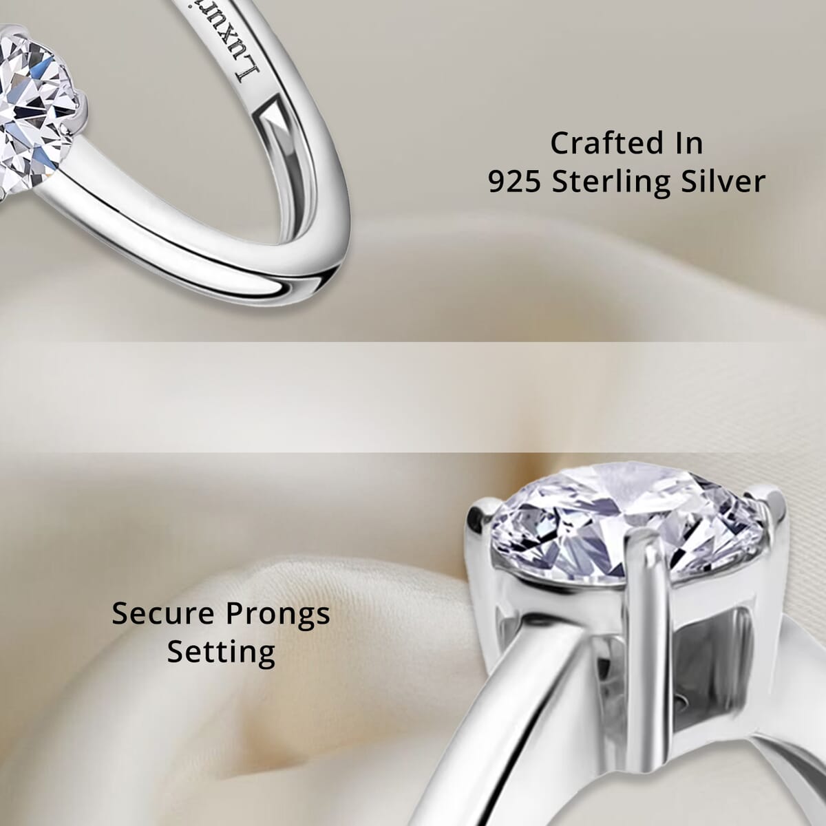 Luxuriant Lab Grown Diamond G-H SI 0.50 ctw Ring in Platinum Over Sterling Silver (Size 10.0) image number 2