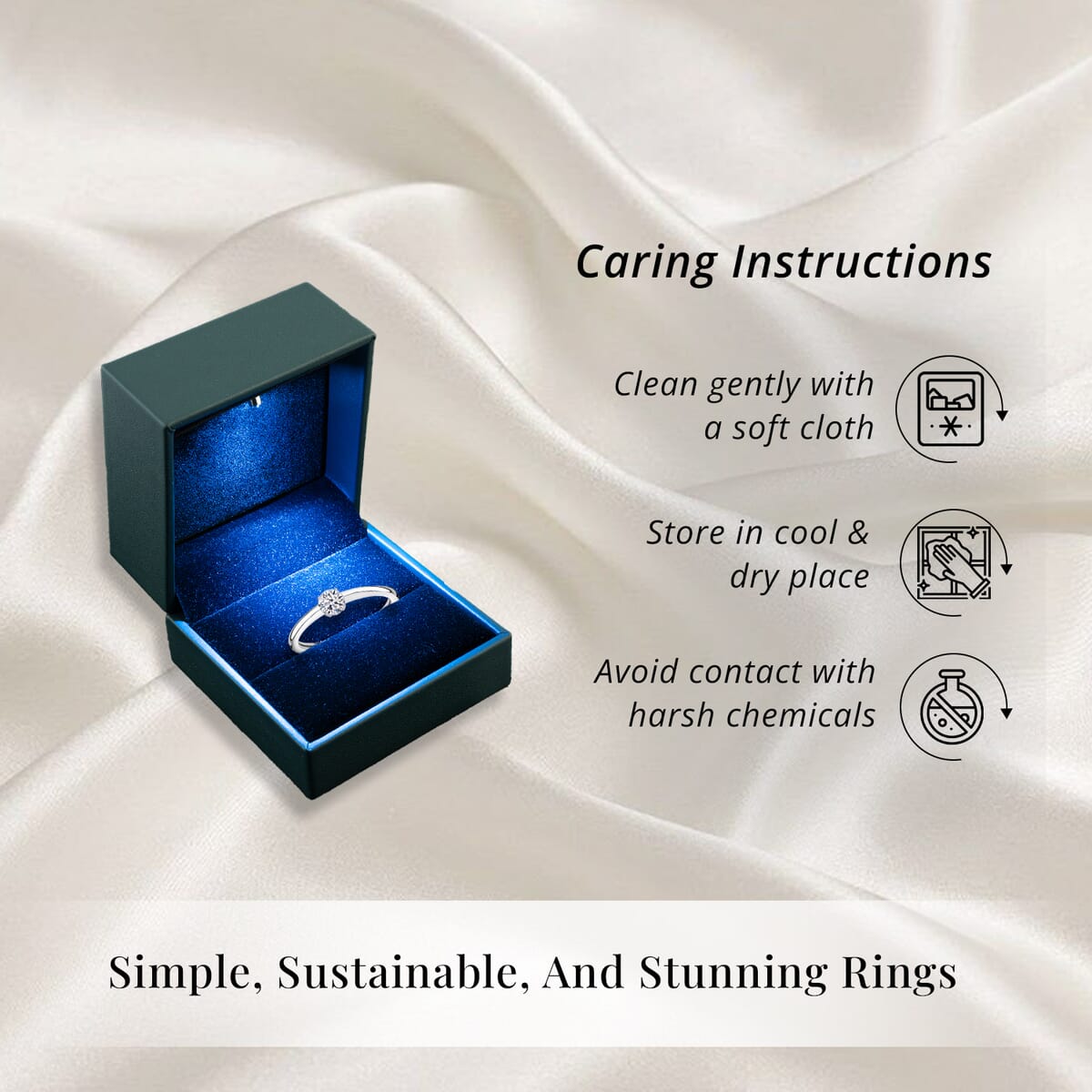 Luxuriant Lab Grown Diamond G-H SI 0.50 ctw Ring in Platinum Over Sterling Silver (Size 10.0) image number 6