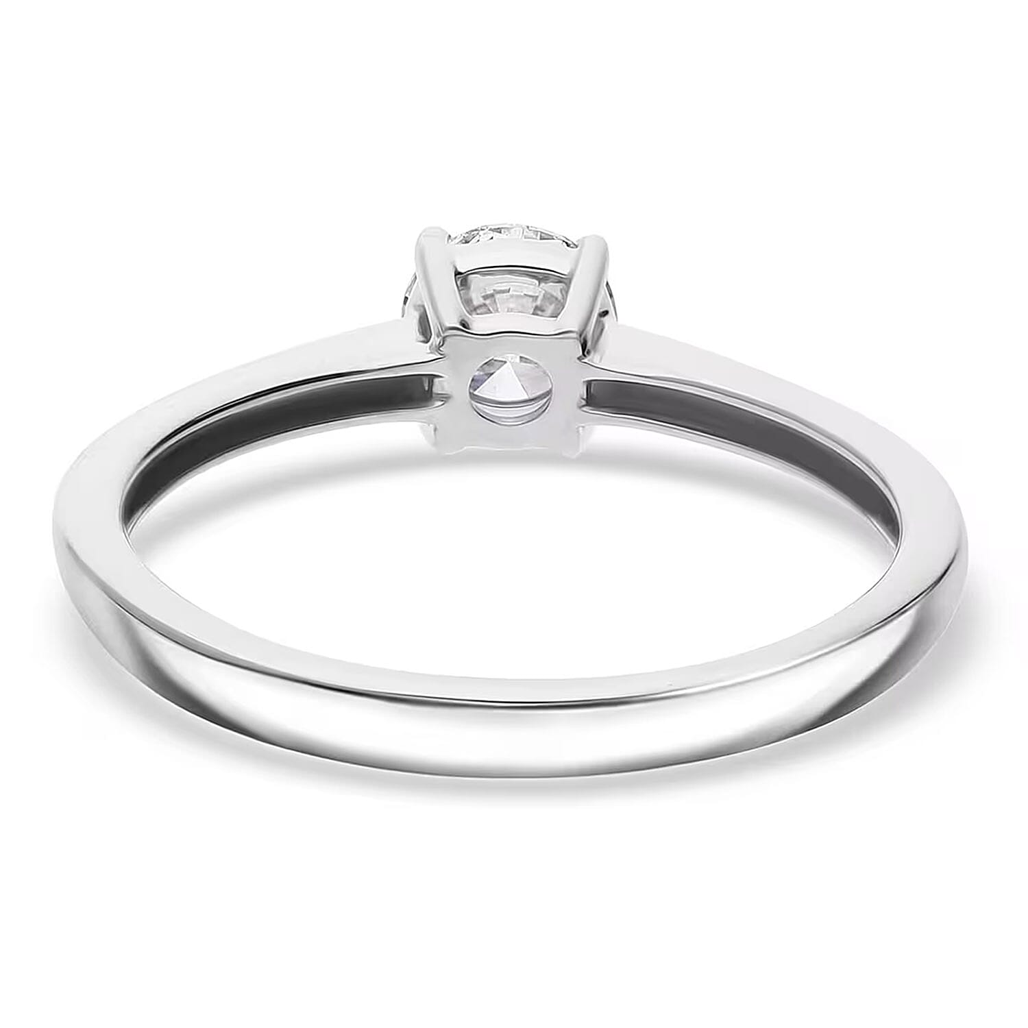 Doorbuster Luxuriant Lab Grown Diamond G-H SI 0.50 ctw Ring in Platinum Over Sterling Silver (Size 5.0)