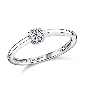 Luxuriant Lab Grown Diamond G-H SI 0.50 ctw Ring in Platinum Over Sterling Silver (Size 6.0)