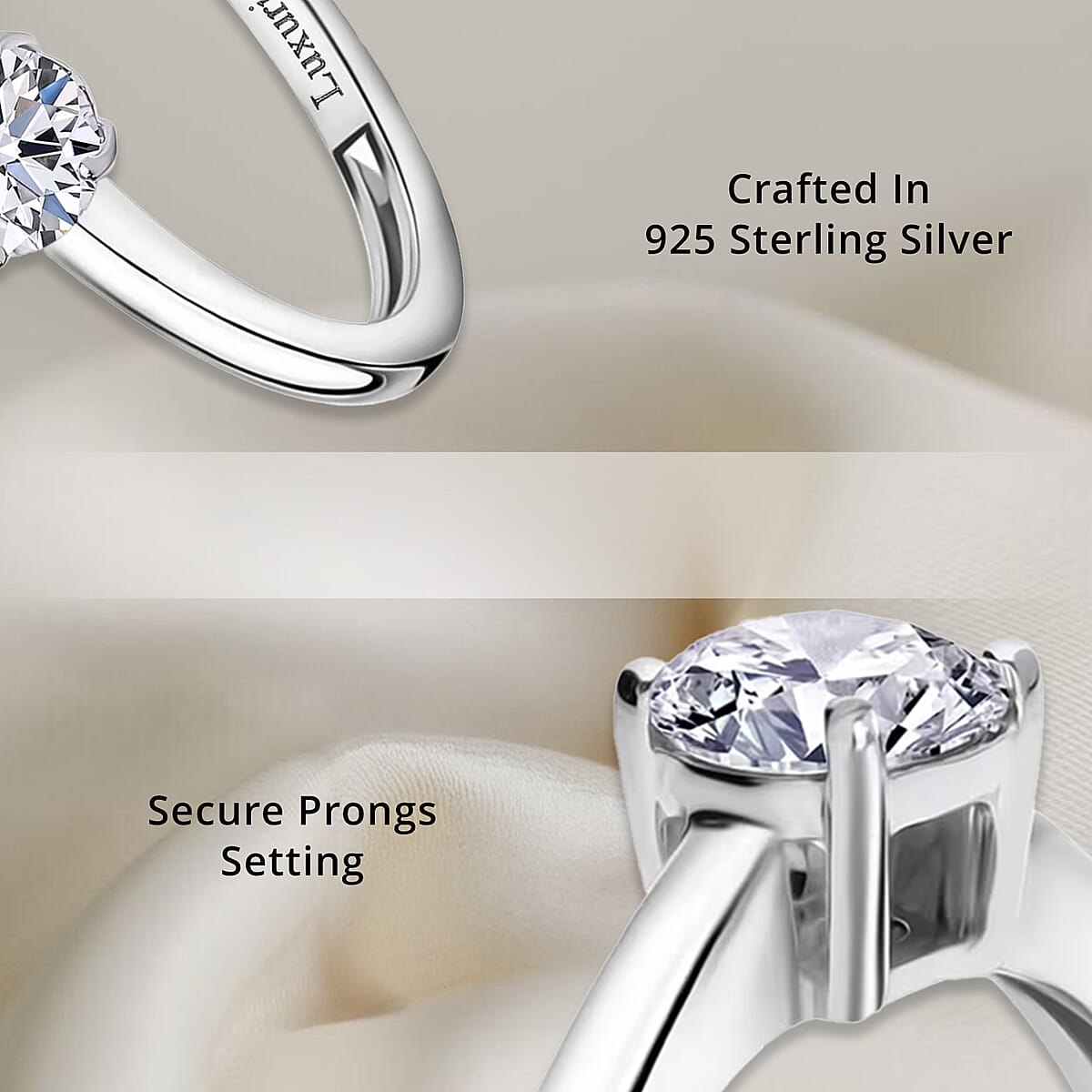 Luxuriant Lab Grown Diamond G-H SI 0.50 ctw Ring in Platinum Over Sterling Silver (Size 7.0) (Del. in 12-15 Days) image number 2