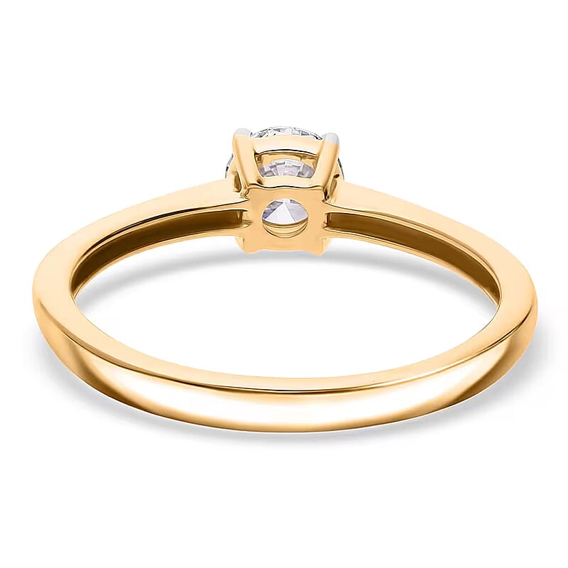 Luxuriant Lab Grown Diamond G-H SI 0.50 ctw Ring in Vermeil Yellow Gold Over Sterling Silver (Size 10.0)
