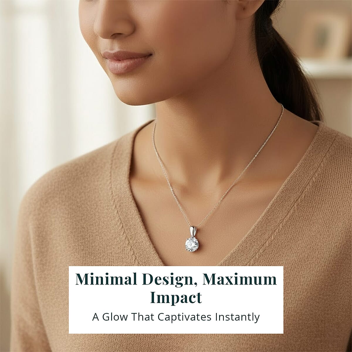 Luxuriant Lab Grown Diamond G VS 1.00 ctw Pendant without Chain in 950 Platinum  image number 1