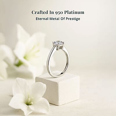 Luxuriant Lab Grown Diamond G VS 1.00 ctw Ring in 950 Platinum (Size 10.5) (Del. in 12-15 Days)