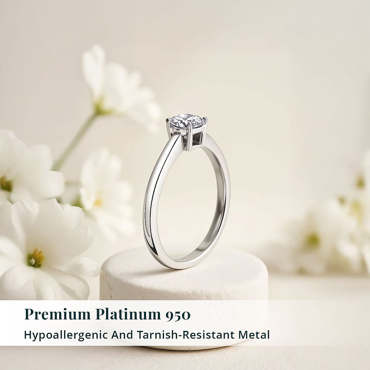 Luxuriant Lab Grown Diamond G VS 1.00 ctw Ring in 950 Platinum (Size 5.0) (Del. in 12-15 Days) image number 2