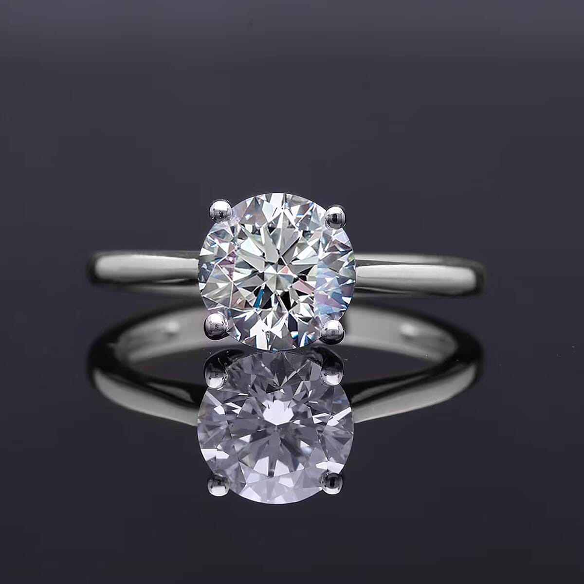 Luxuriant Lab Grown Diamond G-H SI 1.00 ctw Ring in Platinum Over Sterling Silver (Size 10.0) (Del. in 12-15 Days) image number 7