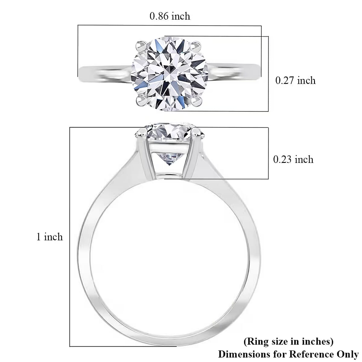 Luxuriant Lab Grown Diamond G-H SI 1.00 ctw Ring in Platinum Over Sterling Silver (Size 10.0) (Del. in 12-15 Days) image number 8