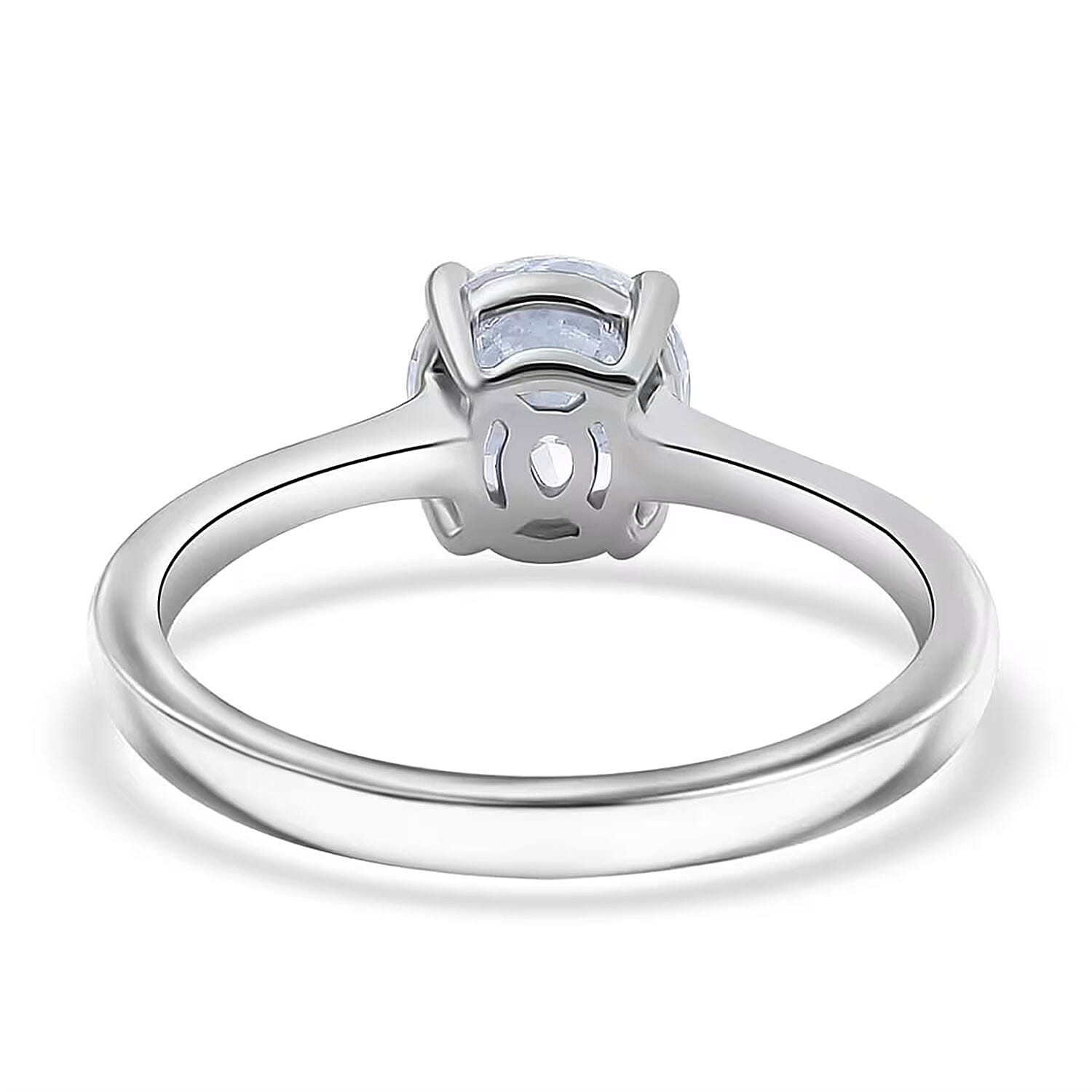 Luxuriant Lab Grown Diamond G-H SI 1.00 ctw Ring in Platinum Over Sterling Silver (Size 10.0) (Del. in 12-15 Days) (Del. In 8-10 Days)