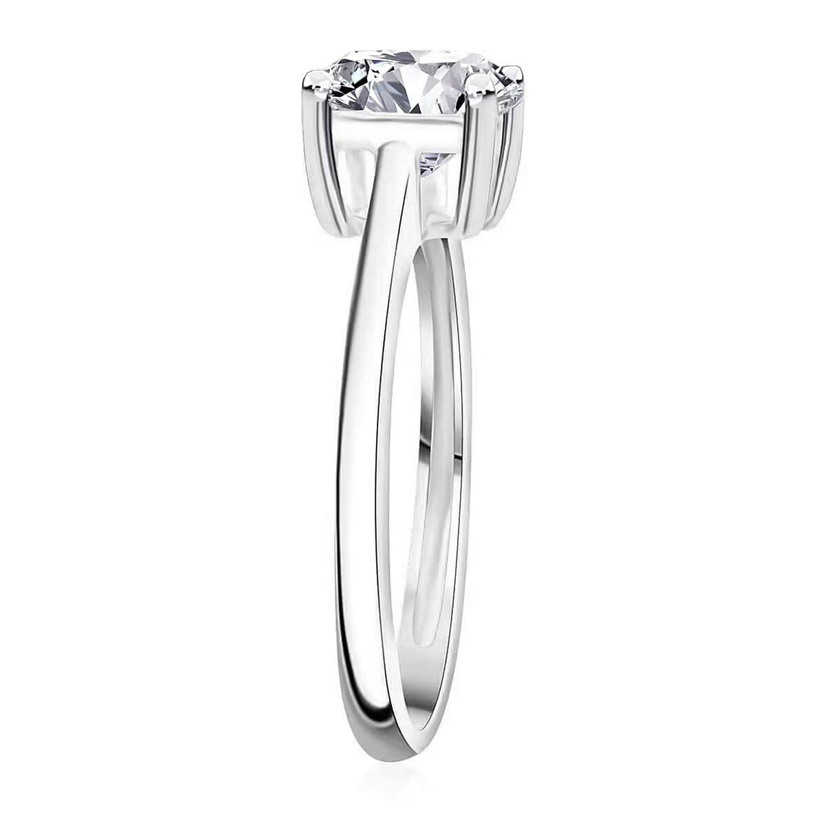 Luxuriant Lab Grown Diamond G-H SI 1.00 ctw Ring in Platinum Over Sterling Silver (Size 10.0) (Del. in 12-15 Days) image number 9
