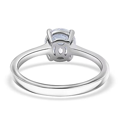Luxuriant Lab Grown Diamond G-H SI 1.00 ctw Ring in Platinum Over Sterling Silver (Size 10.0)