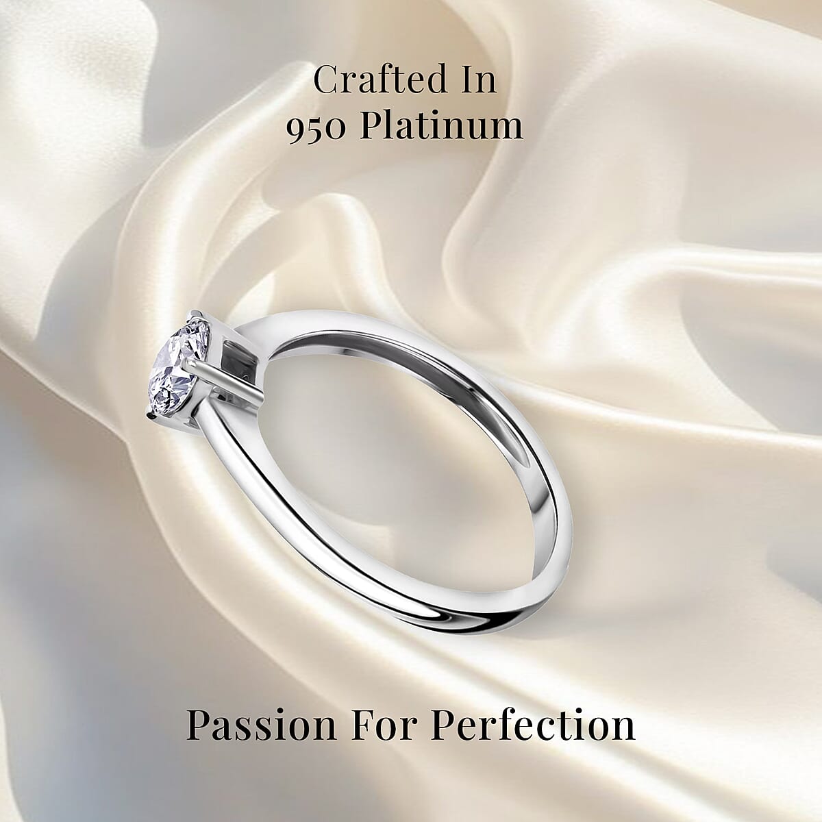 Luxuriant Lab Grown Diamond G VS 0.50 ctw Ring in 950 Platinum (Size 5.0) (Del. in 12-15 Days) image number 2