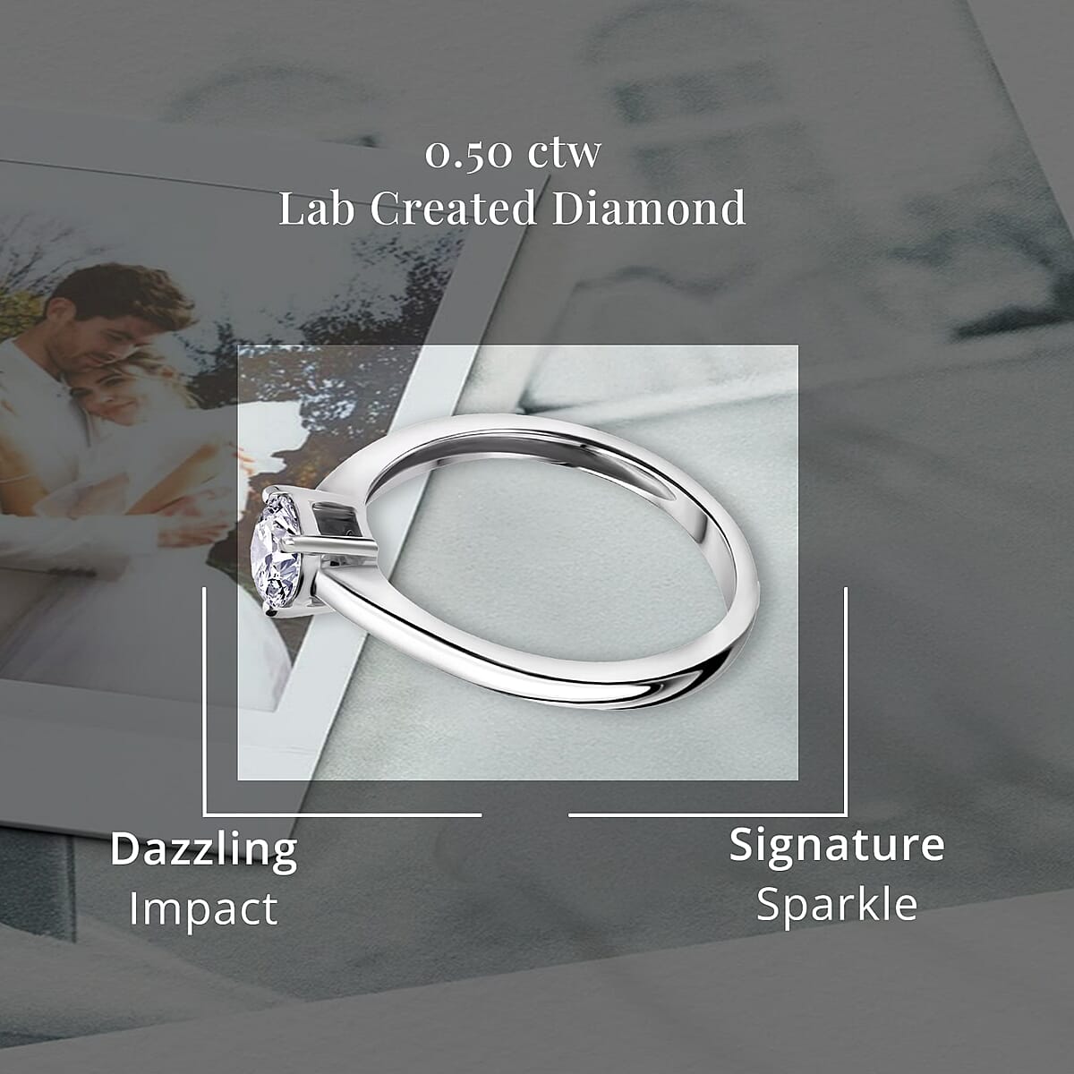 Luxuriant Lab Grown Diamond G VS 0.50 ctw Ring in 950 Platinum (Size 5.0) (Del. in 12-15 Days) image number 4