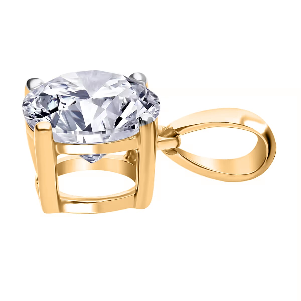 Luxuriant Lab Grown Diamond G VS 2.00 ctw Pendant without Chain in 14K Yellow Gold image number 2