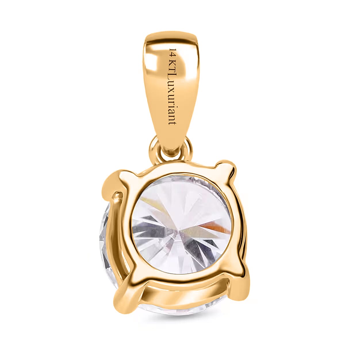 Luxuriant Lab Grown Diamond G VS 2.00 ctw Pendant without Chain in 14K Yellow Gold image number 3