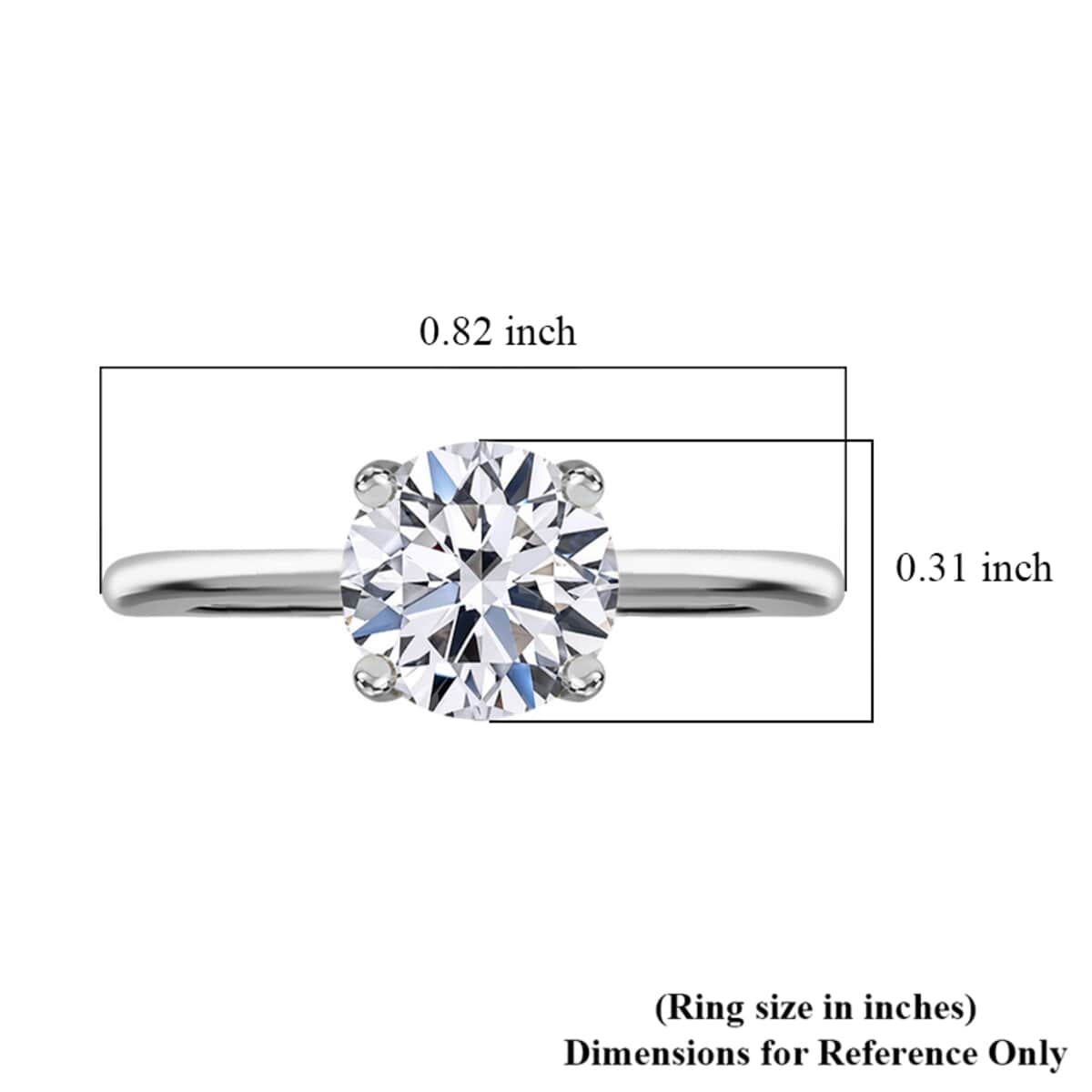 Luxuriant Lab Grown Diamond G VS 3.00 ctw Ring in 14K White Gold (Size 10.0) (Del. in 12-15 Days) image number 4