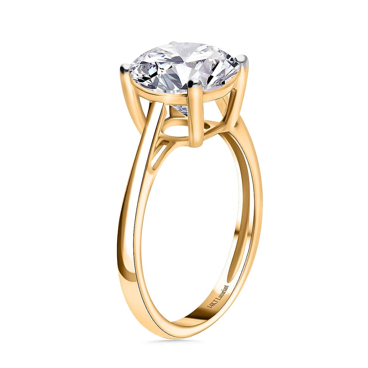 IGI Certified Luxuriant Lab Grown Diamond G VS 3.00 ctw Ring in 14K Yellow Gold (Size 10.5) (Del. in 12-15 Days) image number 3