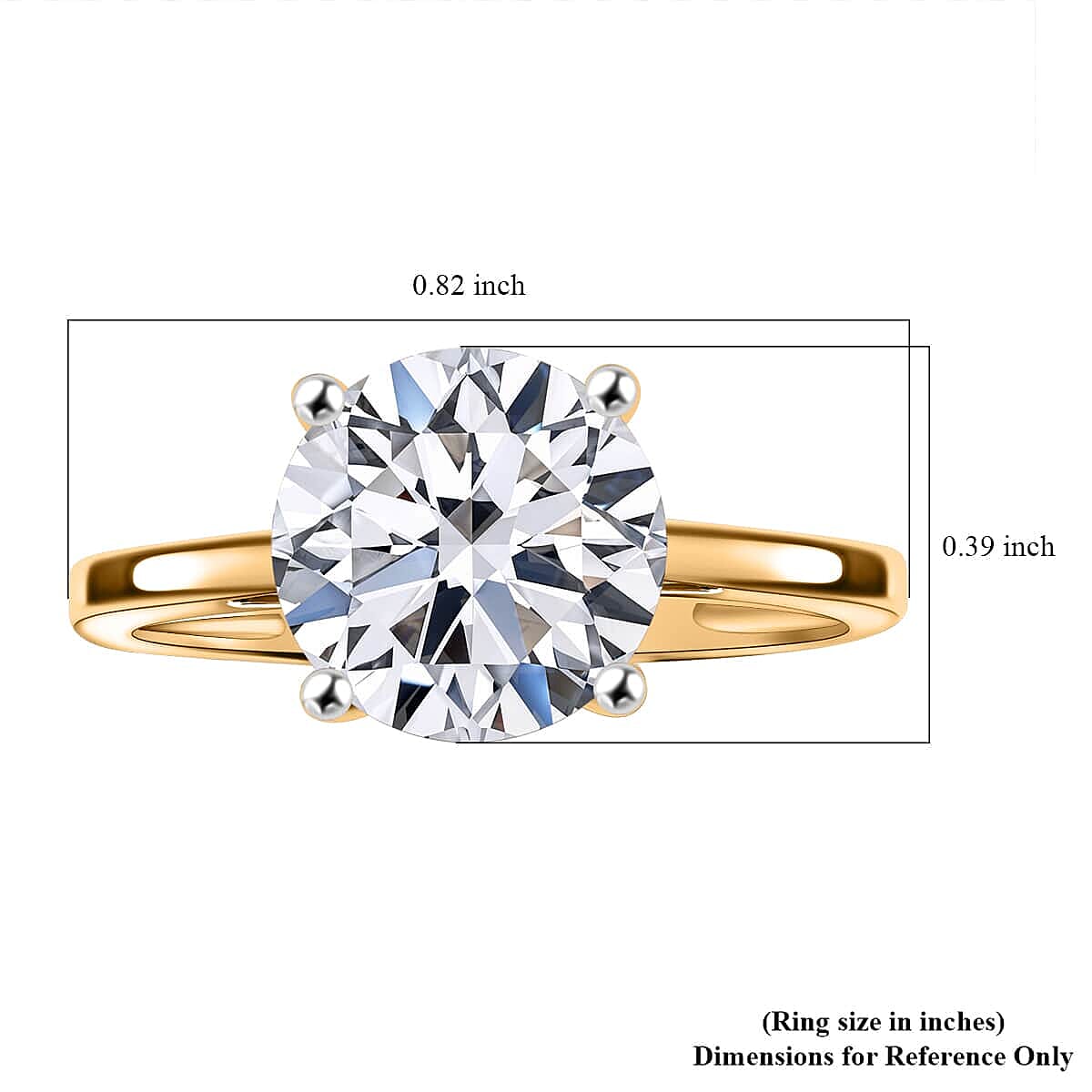 IGI Certified Luxuriant Lab Grown Diamond G VS 3.00 ctw Ring in 14K Yellow Gold (Size 10.5) (Del. in 12-15 Days) image number 5