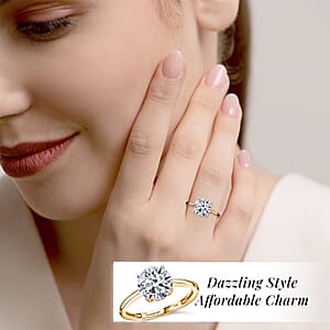 IGI Certified Luxuriant Lab Grown Diamond G VS 3.00 ctw Ring in 14K Yellow Gold (Size 6.0) (Del. in 12-15 Days)