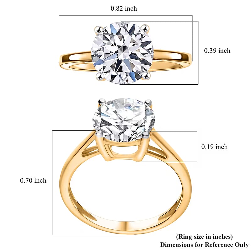 IGI Certified Luxuriant Lab Grown Diamond G VS 3.00 ctw Ring in 14K Yellow Gold (Size 6.0) (Del. in 12-15 Days)