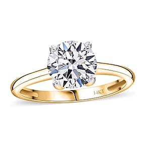 IGI Certified Luxuriant Lab Grown Diamond G VS 3.00 ctw Ring in 14K Yellow Gold (Size 6.5) (Del. in 12-15 Days)