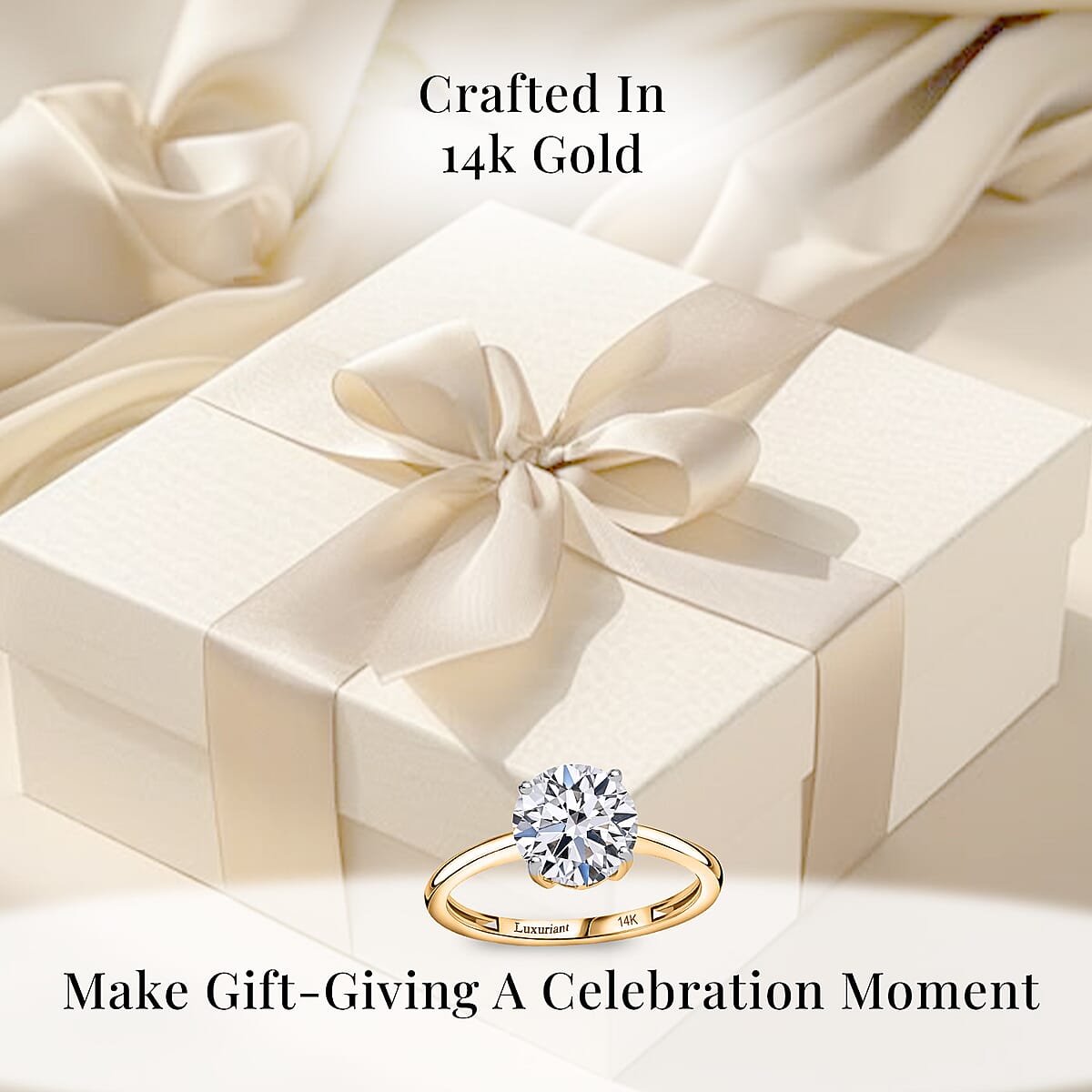 IGI Certified Luxuriant Lab Grown Diamond G VS 3.00 ctw Ring in 14K Yellow Gold (Size 7.0) image number 2