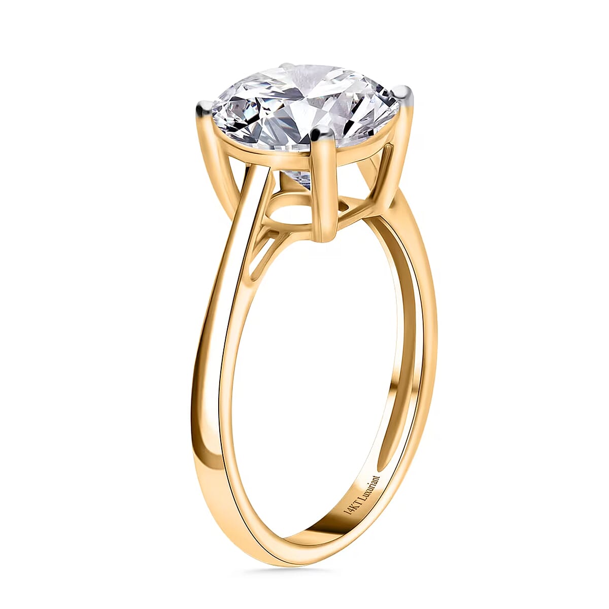 IGI Certified Luxuriant Lab Grown Diamond G VS 3.00 ctw Ring in 14K Yellow Gold (Size 7.0) image number 8