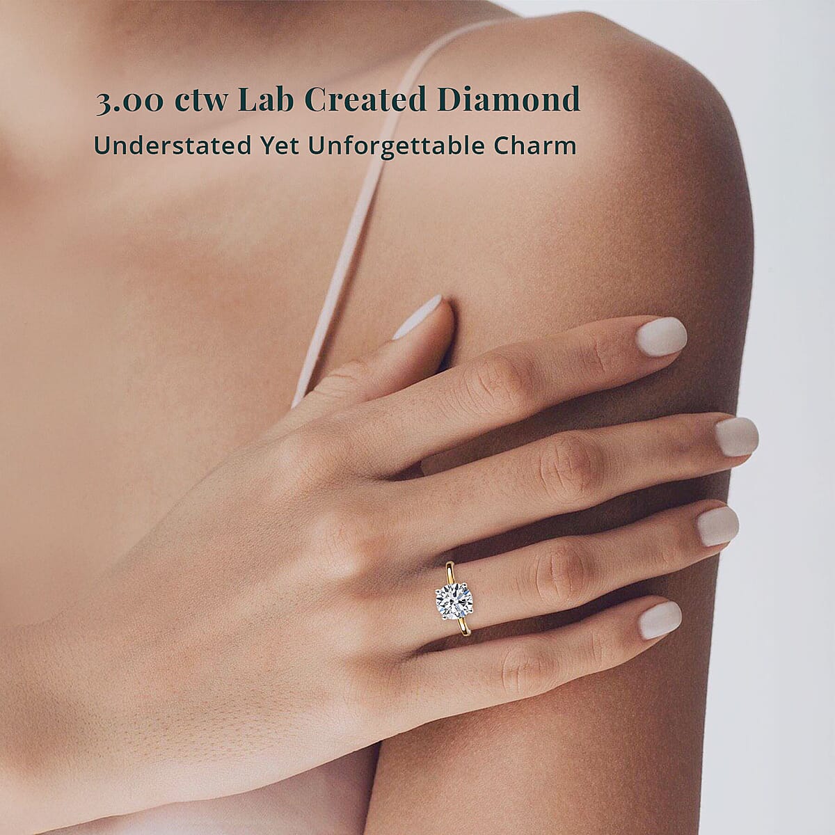 IGI Certified Luxuriant Lab Grown Diamond G VS 3.00 ctw Ring in 14K Yellow Gold (Size 7.5) (Del. in 12-15 Days) image number 1