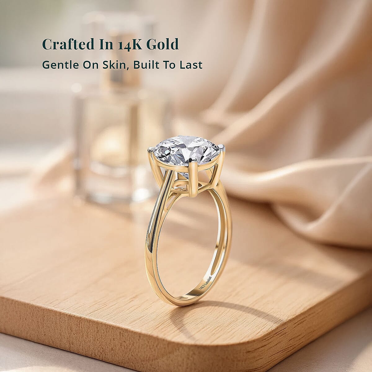 IGI Certified Luxuriant Lab Grown Diamond G VS 3.00 ctw Ring in 14K Yellow Gold (Size 7.5) (Del. in 12-15 Days) image number 2