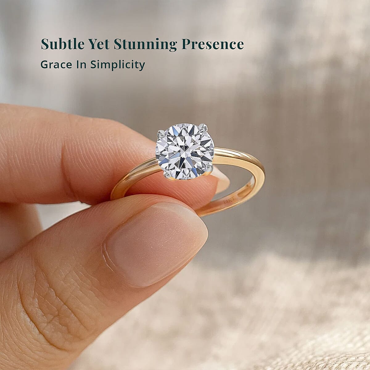 IGI Certified Luxuriant Lab Grown Diamond G VS 3.00 ctw Ring in 14K Yellow Gold (Size 7.5) (Del. in 12-15 Days) image number 5