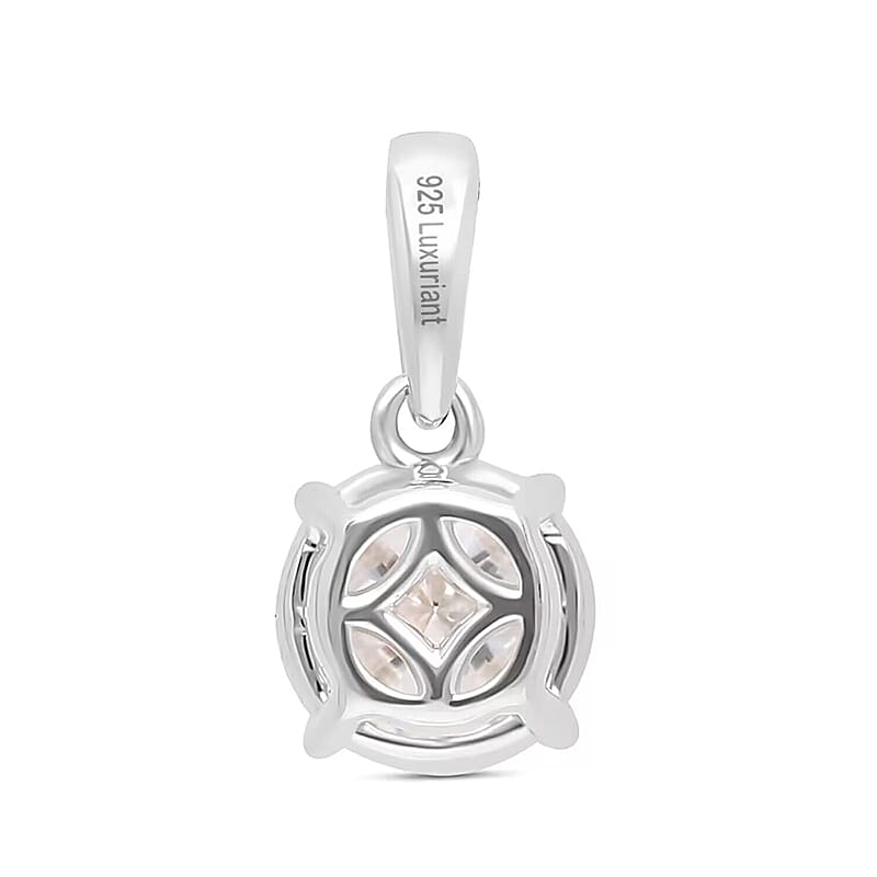 (Do Not Schedule For LS) Luxuriant Lab Grown Diamond (G-H, SI) 1.00 ctw Solitaire Pendant without Chain in Platinum Over Sterling Silver