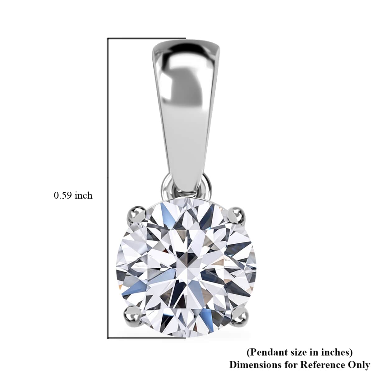 Luxuriant Lab Grown Diamond 1.00 ctw Solitaire Pendant in Vermeil Yellow Gold Over Sterling Silver (Del. in 12-15 Days) image number 2