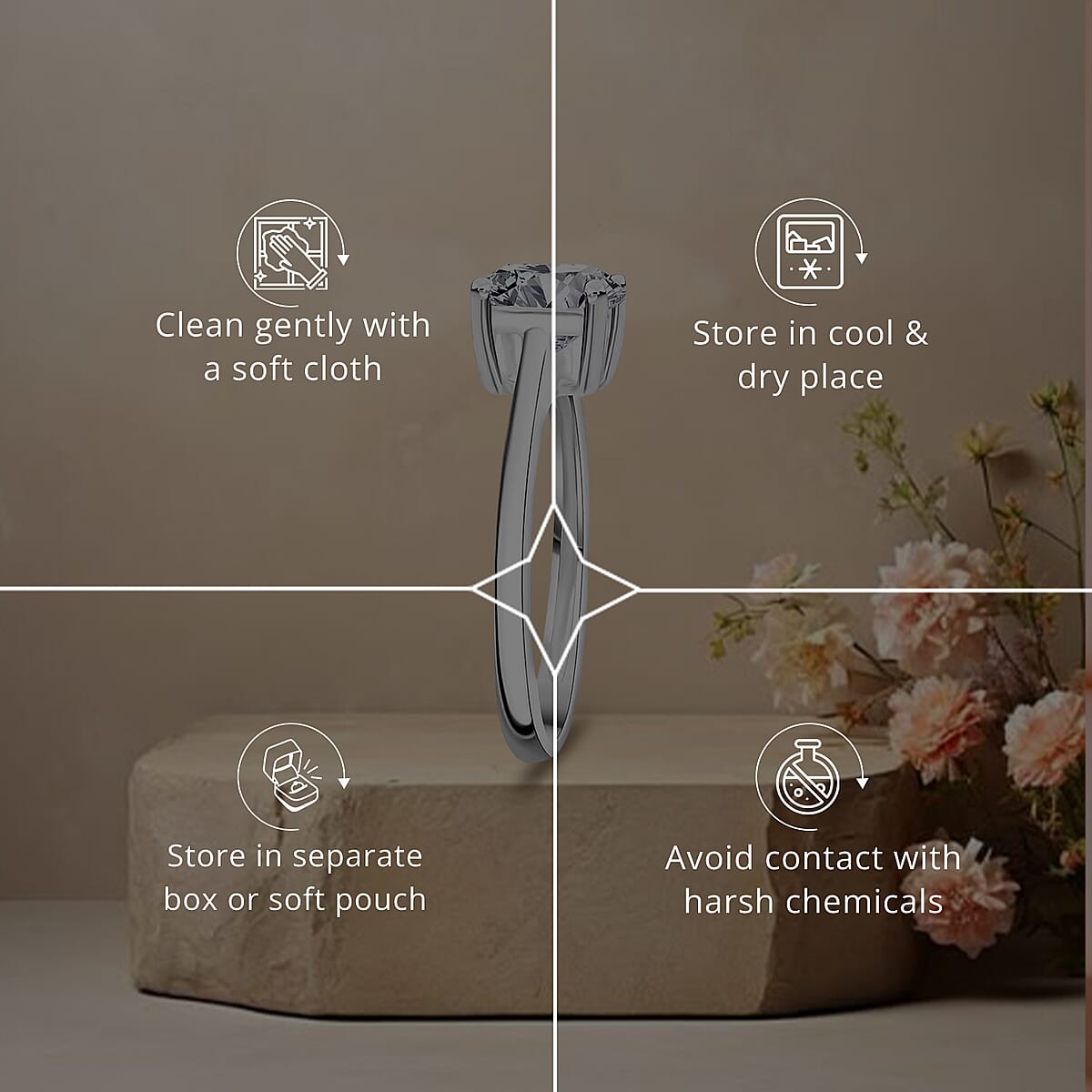 Luxuriant Lab Grown Diamond G-H SI 1.50 ctw Ring in Platinum Over Sterling Silver (Size 7.0) (Del. in 12-15 Days) image number 6