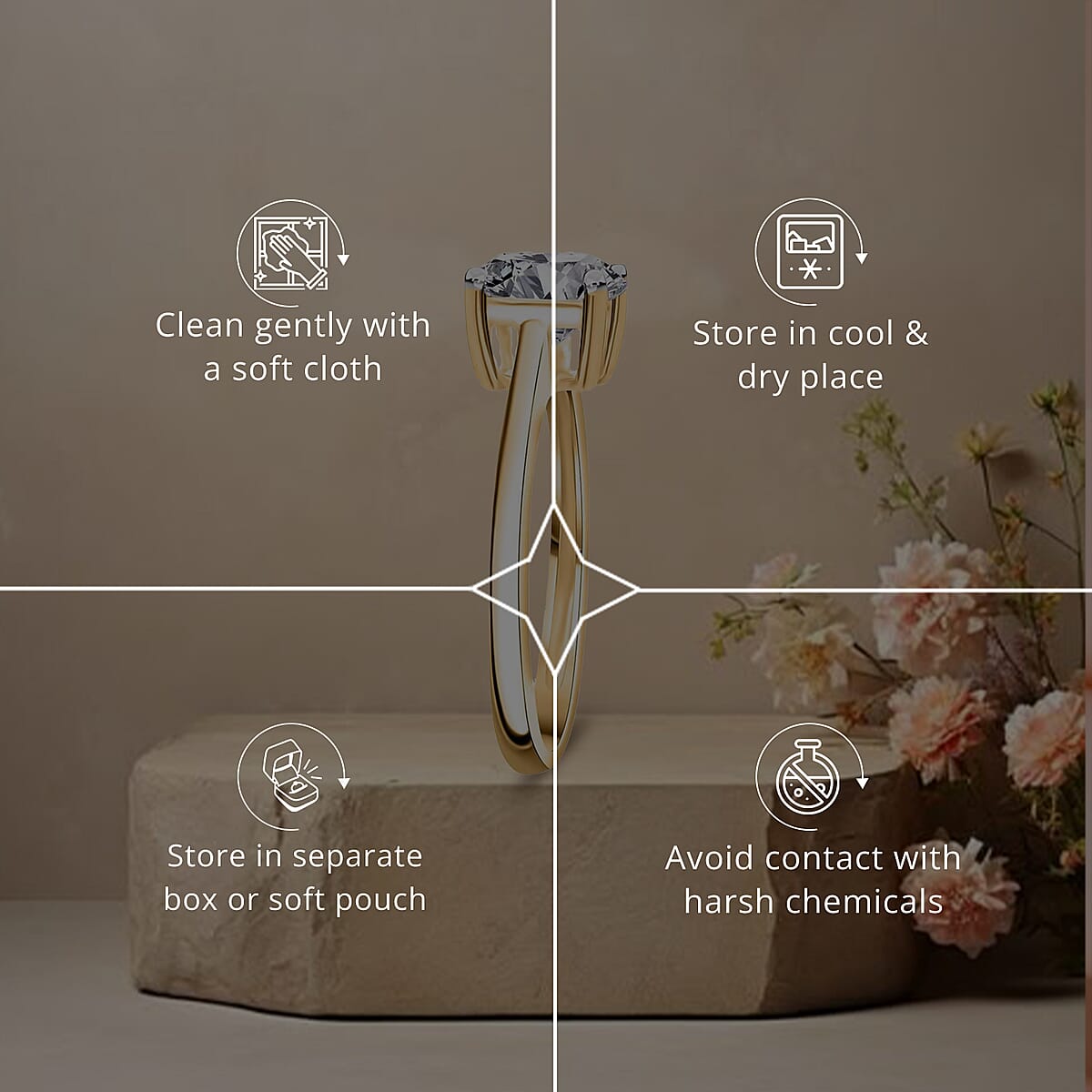 Luxuriant Lab Grown Diamond (G-H, SI) Ring in Vermeil YG Over Sterling Silver (Size 5.0) 1.50 ctw image number 6