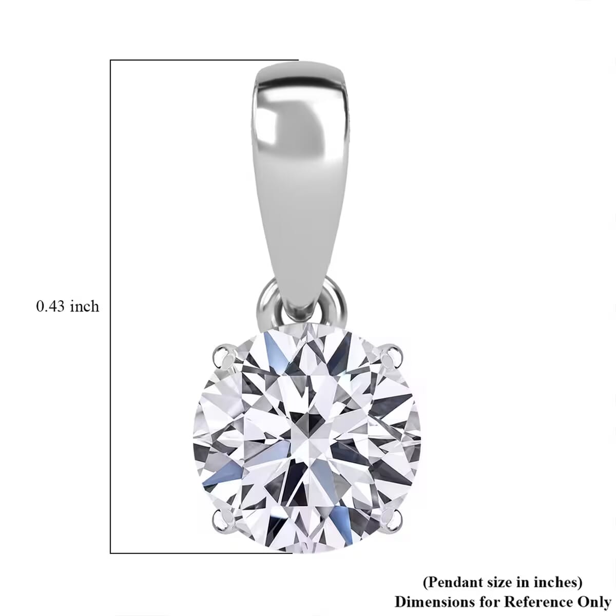 Luxuriant Lab Grown Diamond G-H SI 1.50 ctw Pendant without Chain in Platinum Over Sterling Silver  image number 6