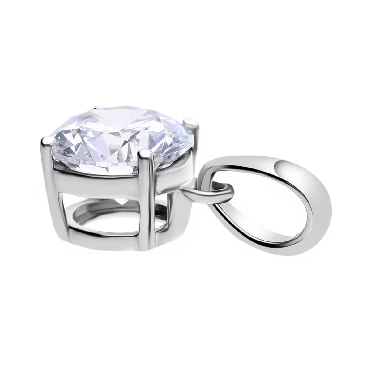 Luxuriant Lab Grown Diamond G-H SI 1.50 ctw Pendant without Chain in Platinum Over Sterling Silver  image number 7