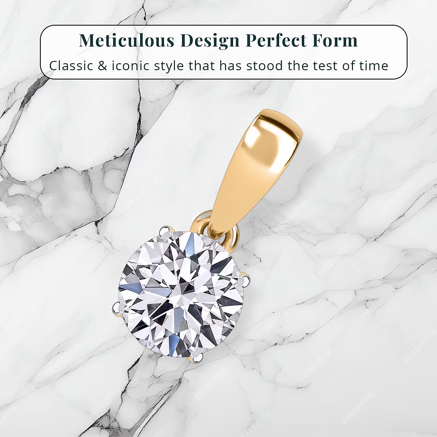 Luxuriant Lab Grown Diamond G-H SI 1.50 ctw Pendant without Chain in Vermeil Yellow Gold Over Sterling Silver (Del. In 10-12 Days)