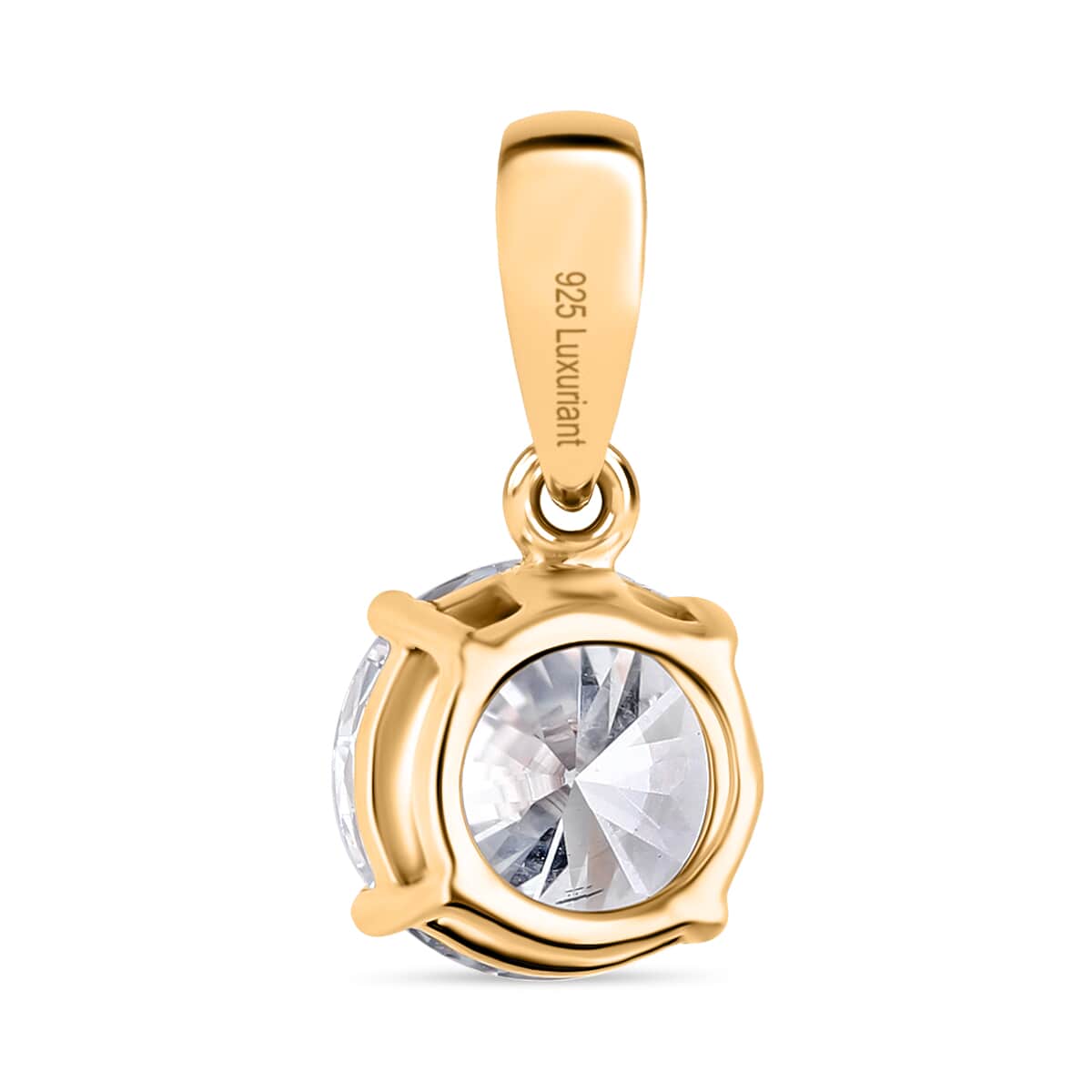 Luxuriant Lab Grown Diamond G-H SI 1.50 ctw Pendant in Vermeil Yellow Gold Over Sterling Silver (Del. in 12-15 Days) image number 2