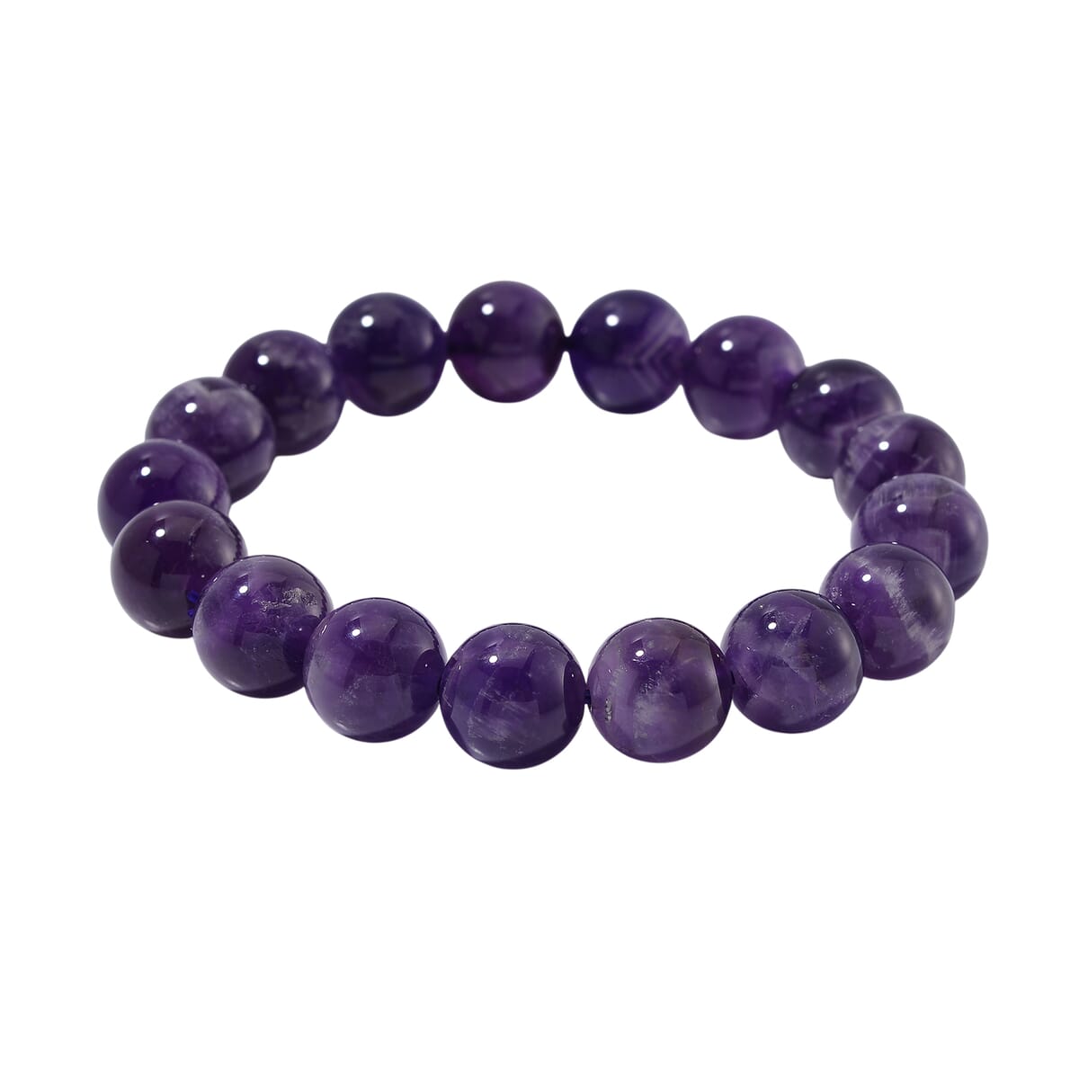 Bi-Color Amethyst 200.00 ctw Beaded Stretch Bracelet image number 0