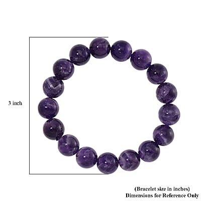 Bi-Color Amethyst 200.00 ctw Beaded Stretch Bracelet