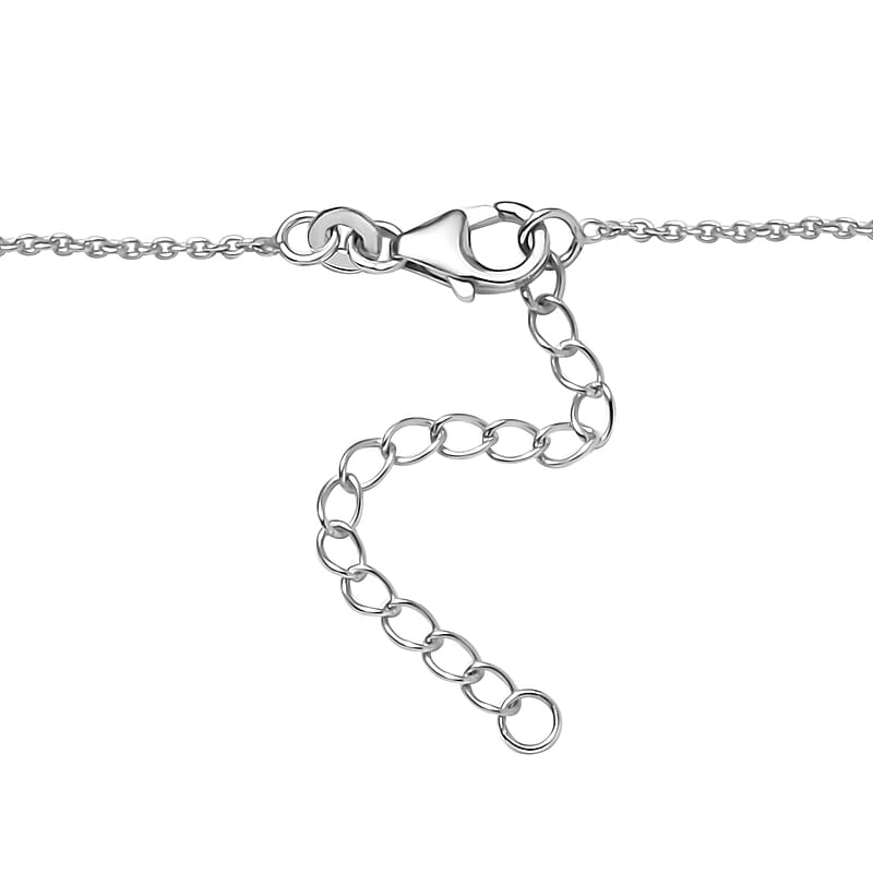 Diamond 2.75 ctw Knotted Necklace in Rhodium Over Sterling Silver 18 Inches