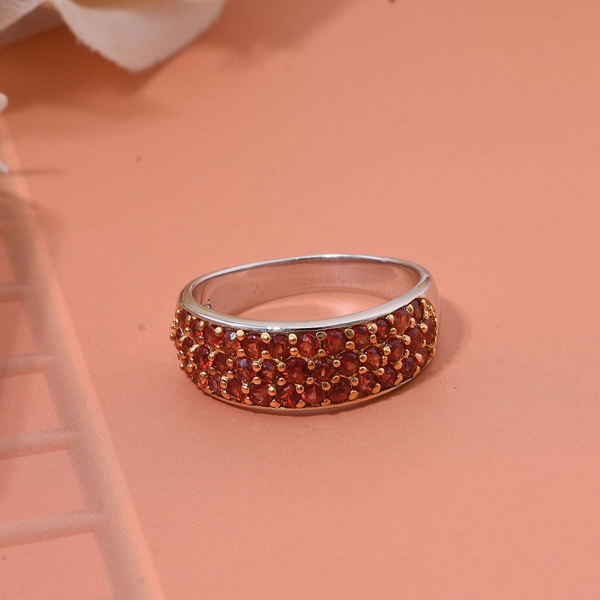 Red Sapphire 1.50 ctw Ring in Rhodium Over Sterling Silver (Size 5.0) image number 1