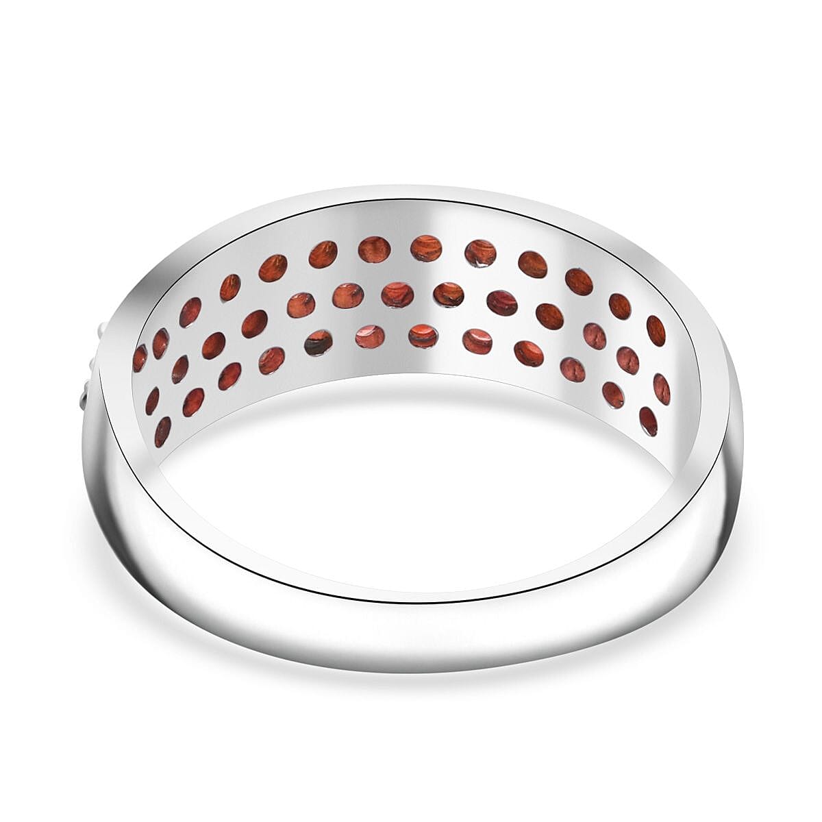Red Sapphire 1.50 ctw Ring in Rhodium Over Sterling Silver (Size 5.0) image number 4