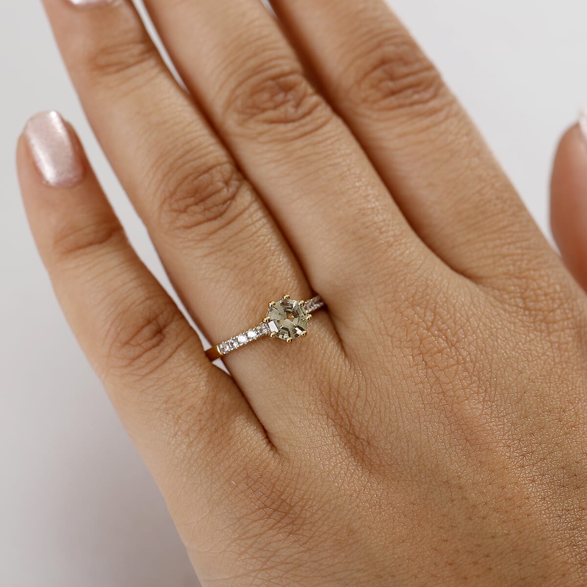 AAA Turkizite and Multi Gemstone 1.15 ctw Royal Crown Ring in 18K Vermeil Yellow Gold Over Sterling Silver (Size 6.0) image number 2
