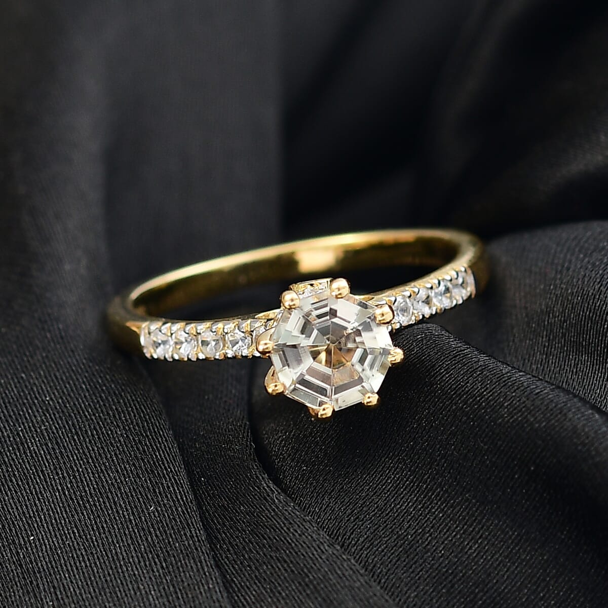 AAA Turkizite and Multi Gemstone 1.40 ctw Royal Crown Ring in 18 Vermeil Yellow Gold Over Sterling Silver (Size 5.0) image number 1