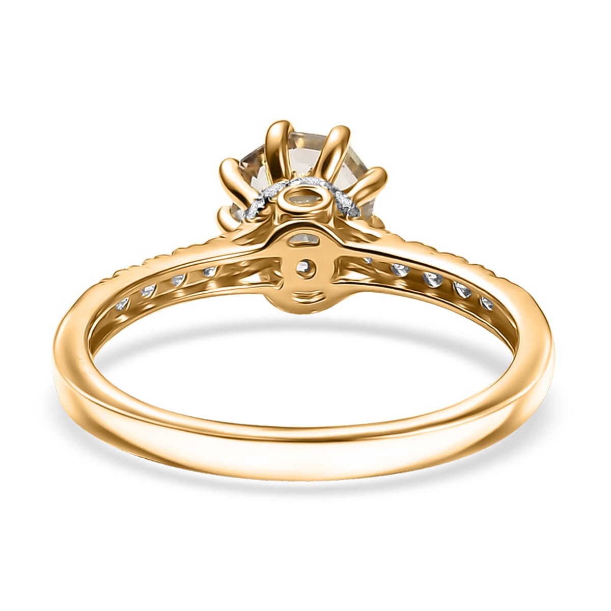 AAA Turkizite and Multi Gemstone 1.40 ctw Royal Crown Ring in 18 Vermeil Yellow Gold Over Sterling Silver (Size 8.0) image number 4