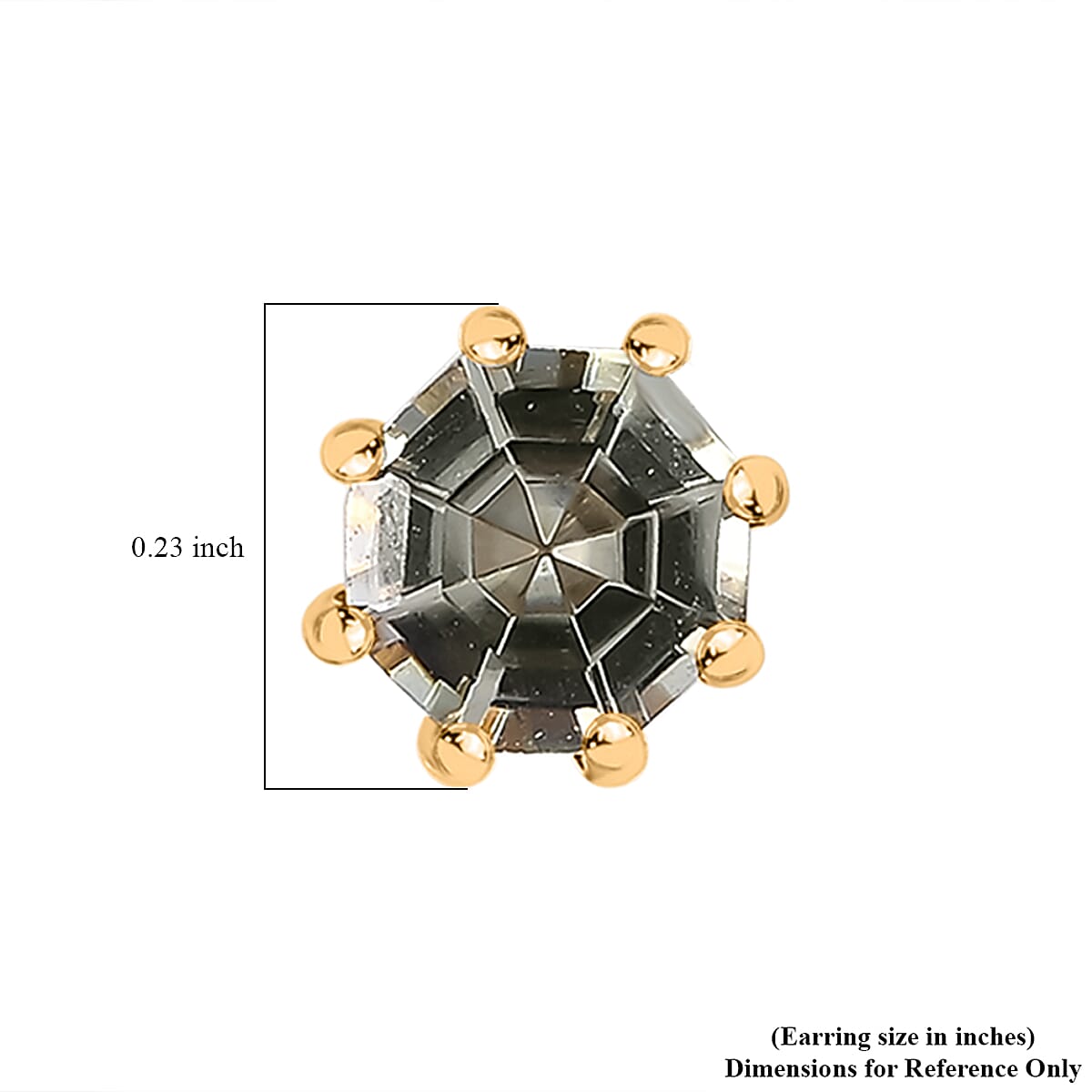 D'Joy AAA Turkizite and White Zircon 1.50 ctw Stud Earrings in 18K Vermeil Yellow Gold Over Sterling Silver