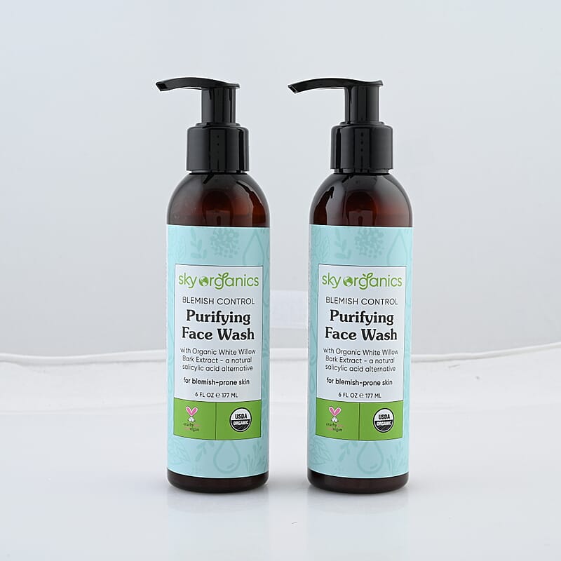 Closeout Sky Organics Purifying Face Wash with Willow Bark Extract BOGO (2x6oz)