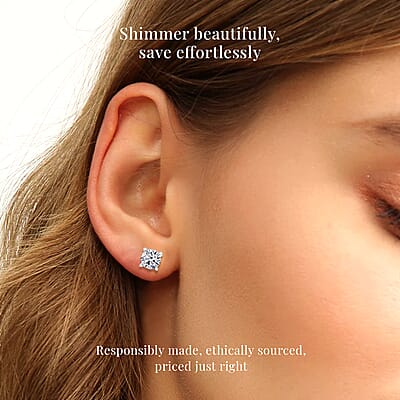 Luxuriant Lab Grown Diamond G VS 3.00 ctw Solitaire Stud Earrings in 950 Platinum