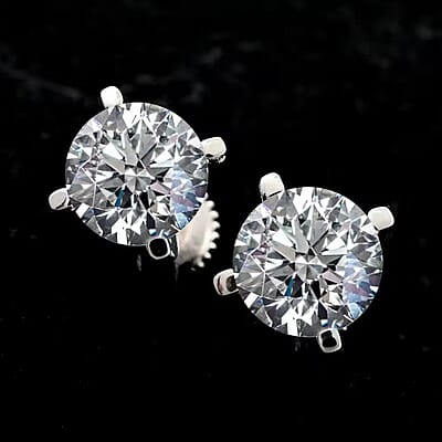 Luxuriant Lab Grown Diamond G VS 3.00 ctw Solitaire Stud Earrings in 950 Platinum