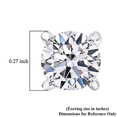 Luxuriant Lab Grown Diamond G VS 3.00 ctw Solitaire Stud Earrings in 950 Platinum